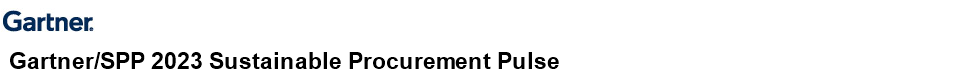 Gartner/SPP 2023 Sustainable Procurement Pulse